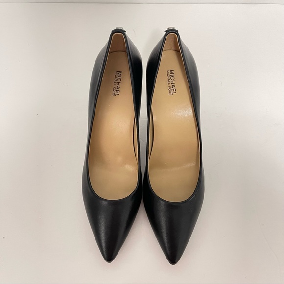MICHAEL KORS Dorothy Black Leather Pumps Pointed Toe High Heels US Size 10 - Picture 7 of 7